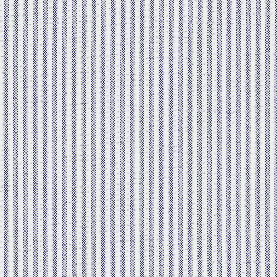 Charcoal & White University Stripe Two-Ply 100% Pima Cotton Oxford