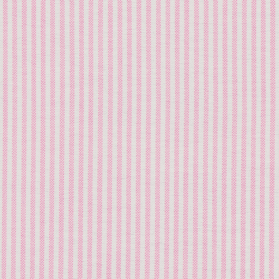 Pink & White University Stripe Two-Ply 100% Pima Cotton Oxford