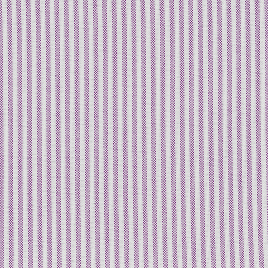 Heather & White University Stripe Two-Ply 100% Pima Cotton Oxford