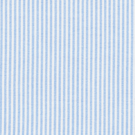 Skye Blue & White University Stripe Two-Ply 100% Pima Cotton Oxford