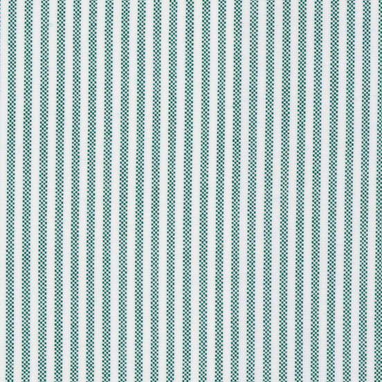Green & White University Stripe Two-Ply 100% Pima Cotton Oxford